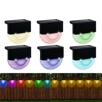 مصباح حائط LED على شكل نصف دائري مقاوم للماء يعمل بالطاقة الشمسية مصنوع من ABS وPS بتصميم بسيط حديث للفناء الخارجي 