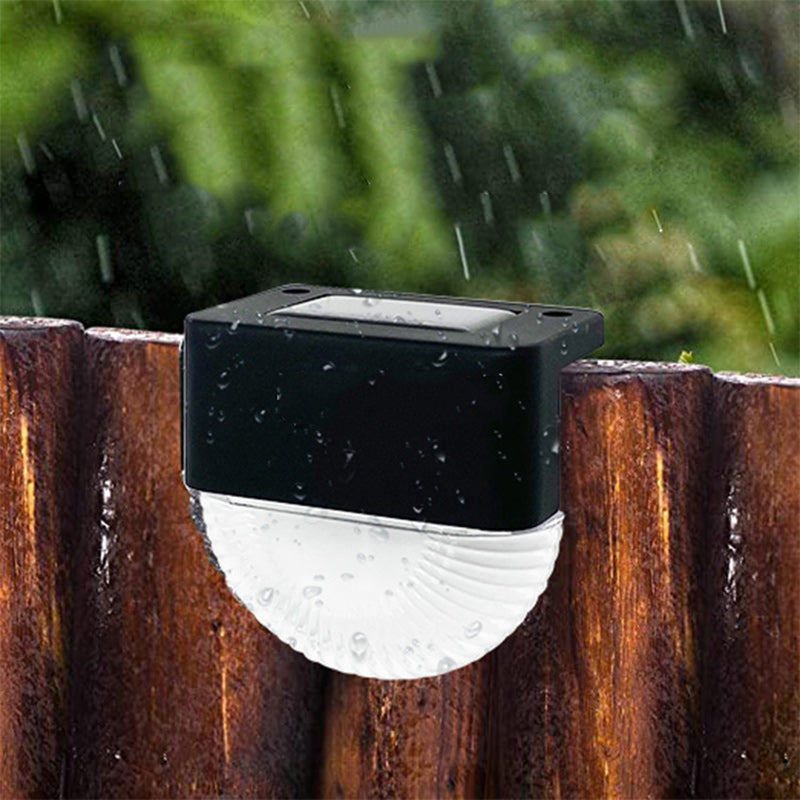 Lampe murale LED en demi-cercle à engrenage en ABS PS étanche solaire à simplicité moderne pour patio extérieur 