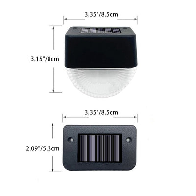 مصباح حائط LED على شكل نصف دائري مقاوم للماء يعمل بالطاقة الشمسية مصنوع من ABS وPS بتصميم بسيط حديث للفناء الخارجي 