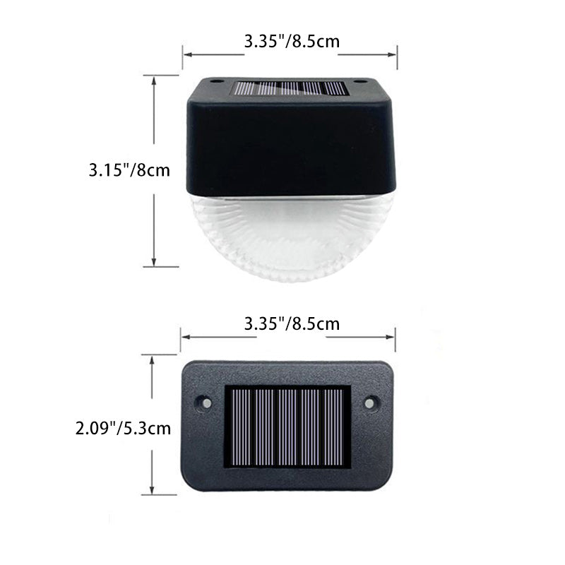 مصباح حائط LED على شكل نصف دائري مقاوم للماء يعمل بالطاقة الشمسية مصنوع من ABS وPS بتصميم بسيط حديث للفناء الخارجي 