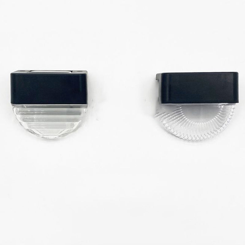مصباح حائط LED على شكل نصف دائري مقاوم للماء يعمل بالطاقة الشمسية مصنوع من ABS وPS بتصميم بسيط حديث للفناء الخارجي 