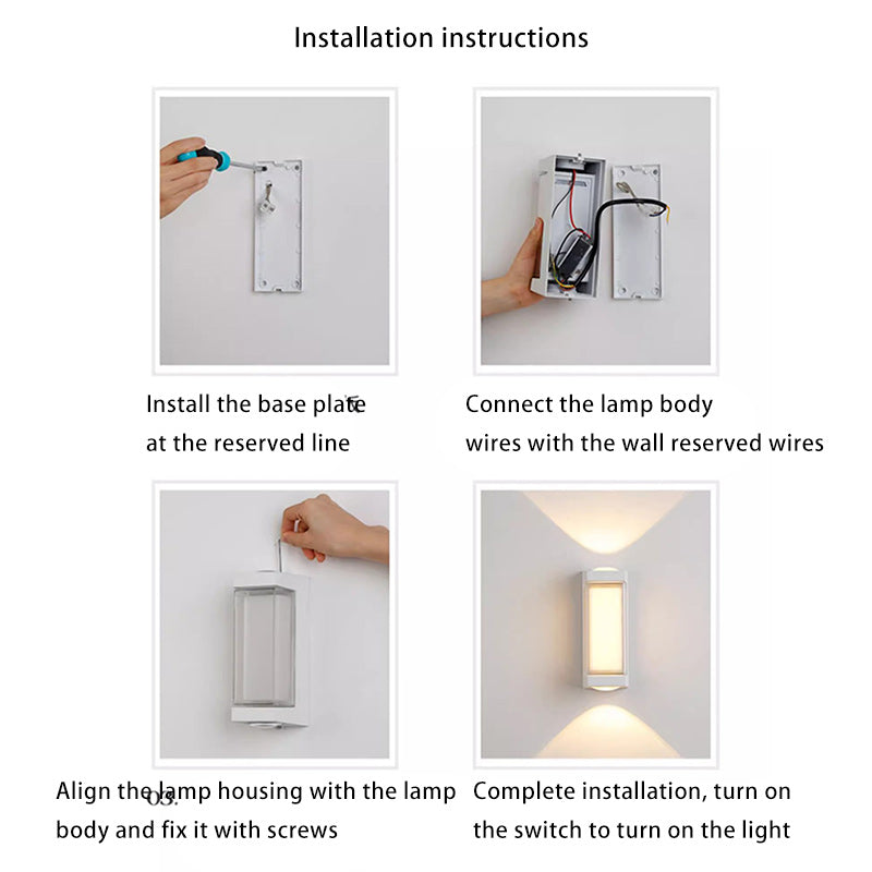 Applique Murale LED Cylindrique Cuboïde en Aluminium Étanche Simplicité Moderne Pour Patio Extérieur 