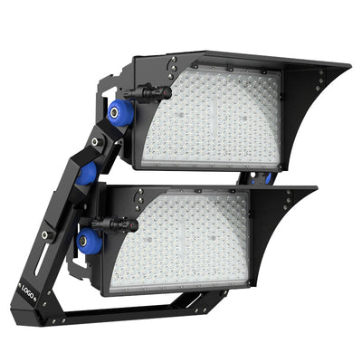 Luz LED de alta potencia para exteriores, impermeable, rectangular, giratoria, de aluminio industrial contemporáneo para patio exterior 