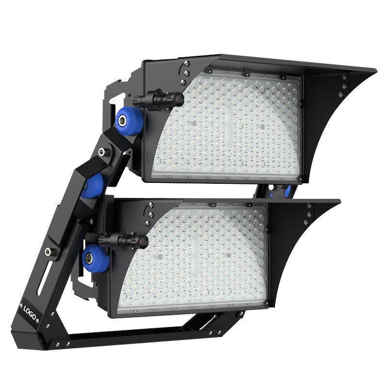 Luz LED de alta potencia para exteriores, impermeable, rectangular, giratoria, de aluminio industrial contemporáneo para patio exterior 