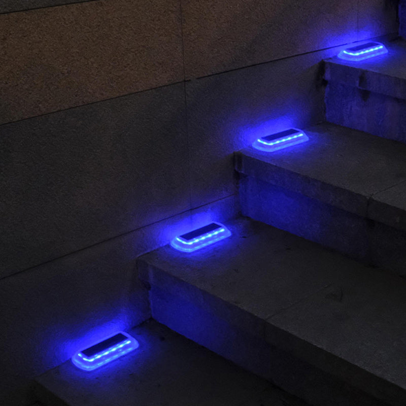 Iluminación de paisaje LED rectangular hexagonal de PC impermeable solar de simplicidad moderna para luz exterior de jardín 