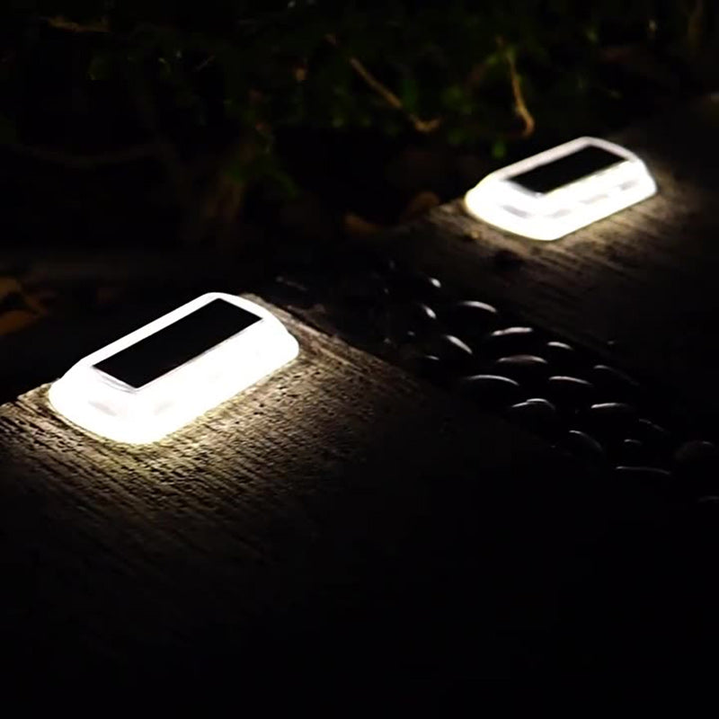 Iluminación de paisaje LED rectangular hexagonal de PC impermeable solar de simplicidad moderna para luz exterior de jardín 