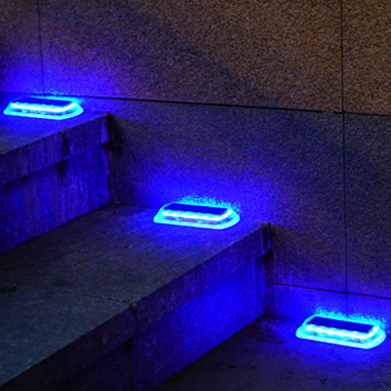 Iluminación de paisaje LED rectangular hexagonal de PC impermeable solar de simplicidad moderna para luz exterior de jardín 
