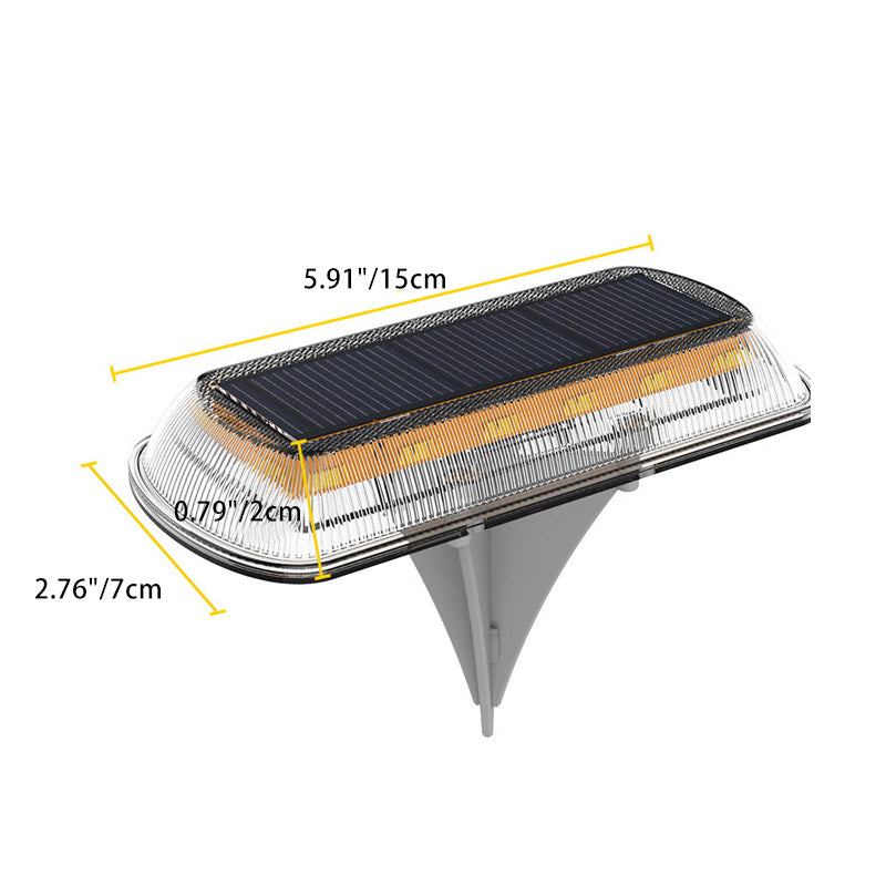 Iluminación de paisaje LED rectangular hexagonal de PC impermeable solar de simplicidad moderna para luz exterior de jardín 