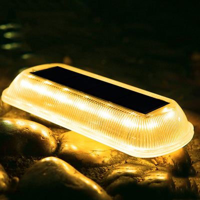 Iluminación de paisaje LED rectangular hexagonal de PC impermeable solar de simplicidad moderna para luz exterior de jardín 