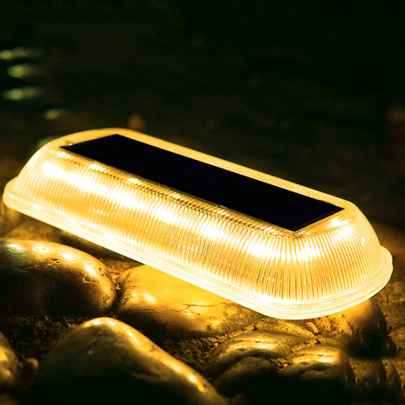 Iluminación de paisaje LED rectangular hexagonal de PC impermeable solar de simplicidad moderna para luz exterior de jardín 