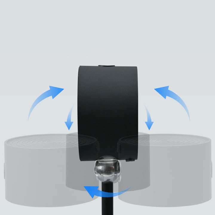 Lampe de table LED ronde en ABS PC rechargeable et rotative minimaliste moderne pour étude 