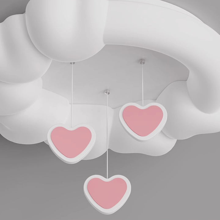 Plafonnier LED contemporain pour enfants nordiques en fer PE rond étoile nuage maïs pour chambre à coucher 