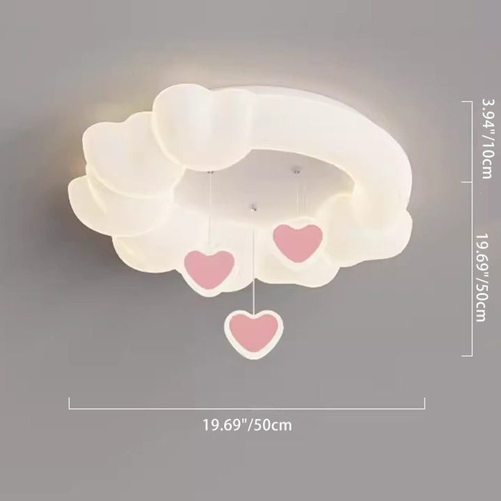Plafonnier LED contemporain pour enfants nordiques en fer PE rond étoile nuage maïs pour chambre à coucher 