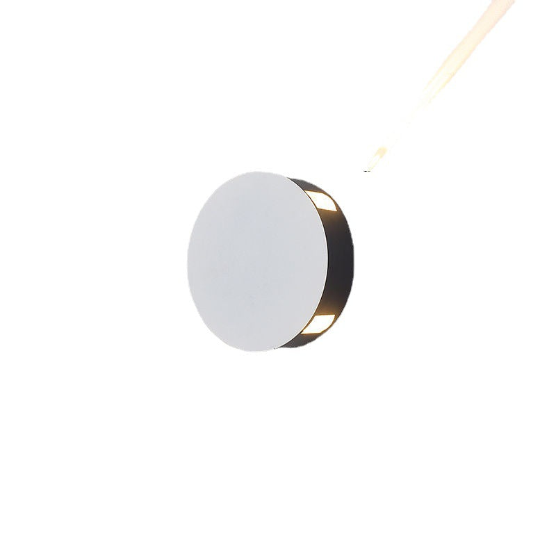 Modern Minimalist Aluminum Round Square LED Wall Sconce Lamp For Hallway