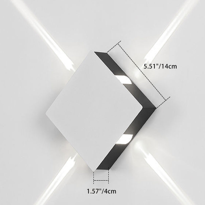 Modern Minimalist Aluminum Round Square LED Wall Sconce Lamp For Hallway