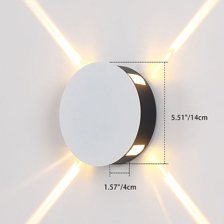 Moderne minimalistische Aluminium Runde Quadrat LED Wandleuchte Lampe für Flur 