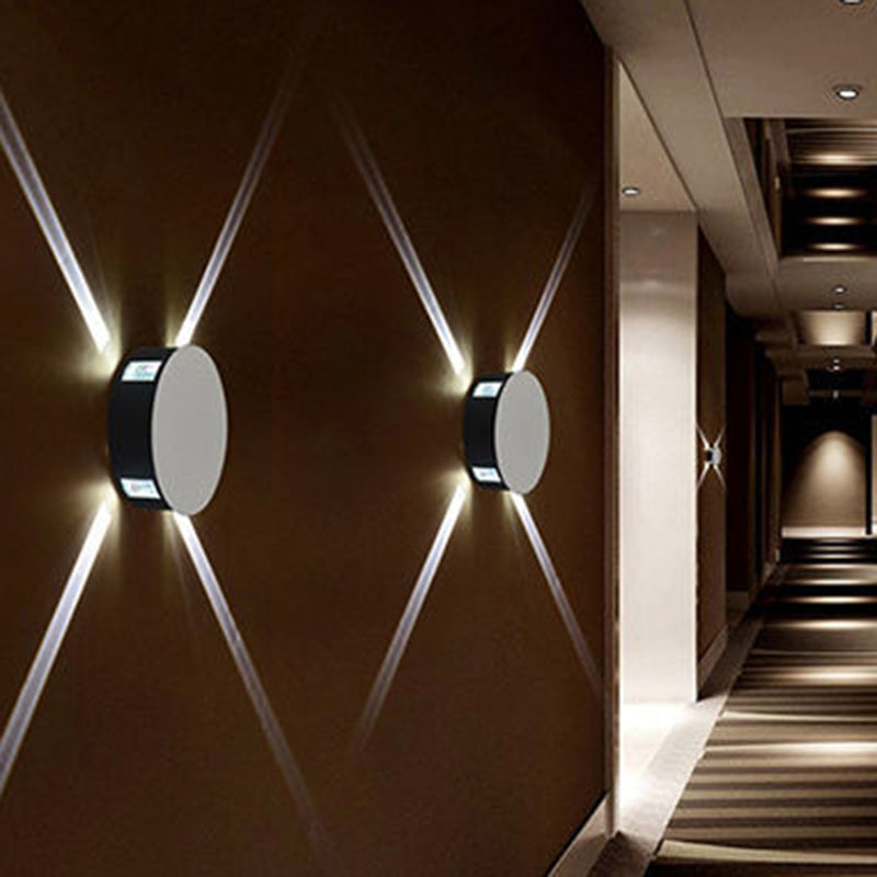 Modern Minimalist Aluminum Round Square LED Wall Sconce Lamp For Hallway