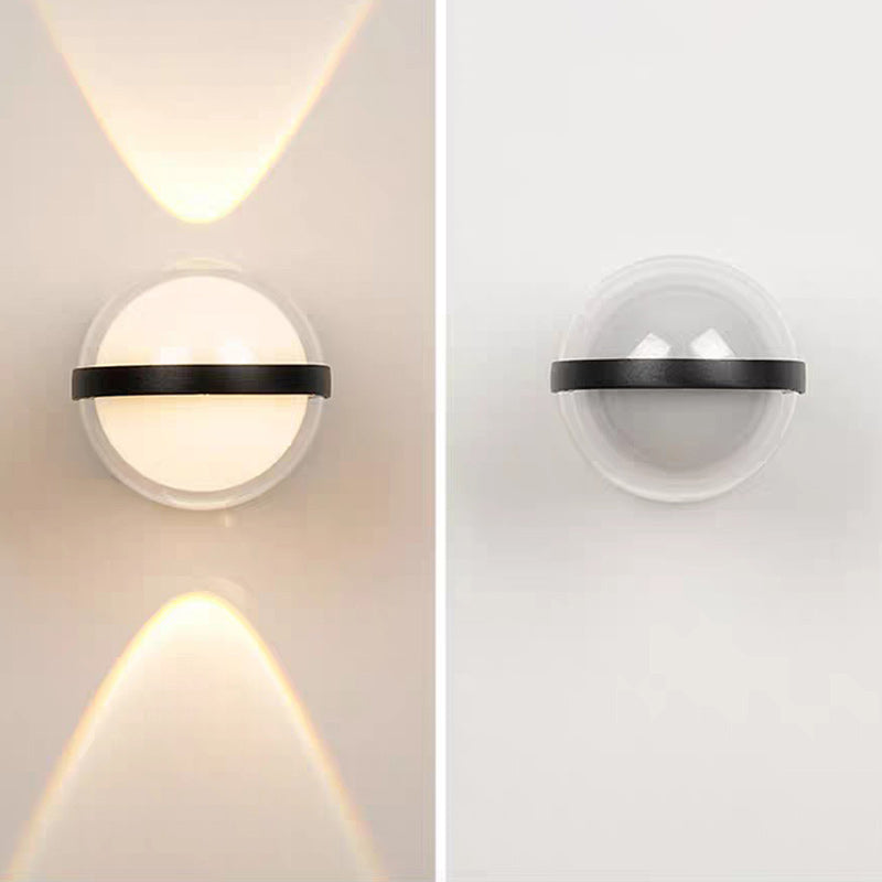 Lampe murale LED rectangulaire en aluminium acrylique étanche à la simplicité moderne pour patio extérieur 