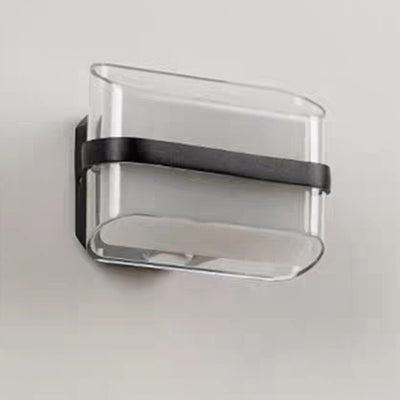 Lampe murale LED rectangulaire en aluminium acrylique étanche à la simplicité moderne pour patio extérieur 