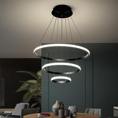 ثريات LED دائرية من الحديد والسيليكا على الطراز الاسكندنافي المعاصر لغرفة المعيشة 