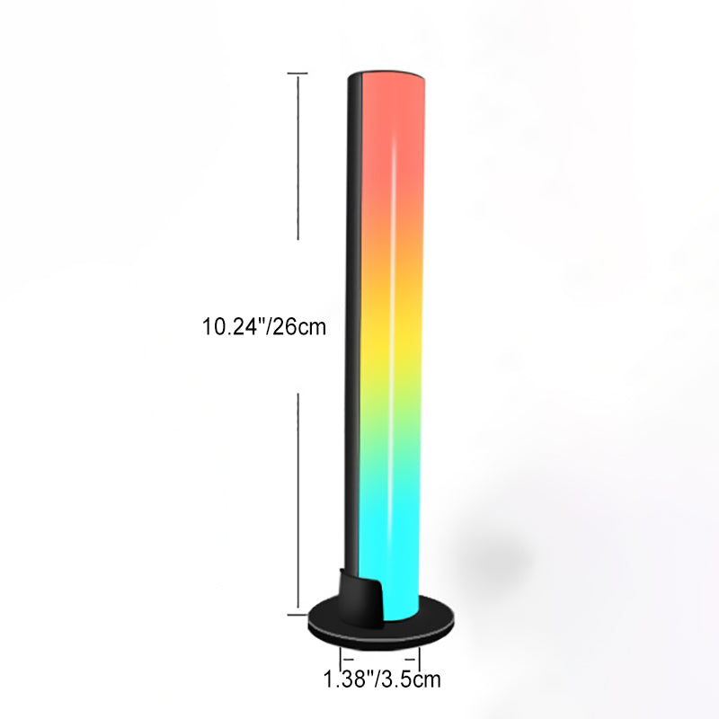مصباح طاولة LED بتقنية البلوتوث واتصال USB مصنوع من ABS وPC بشريط تصميم بسيط وحديث للدراسة 
