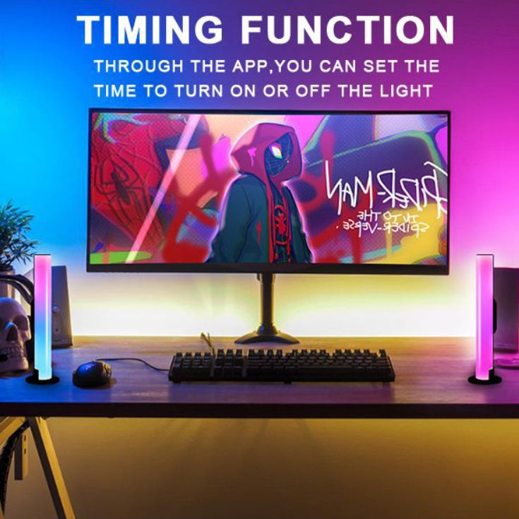 Lampe de Table LED USB Connectée Bluetooth avec Bande en ABS PC Simplicité Moderne pour Étude 