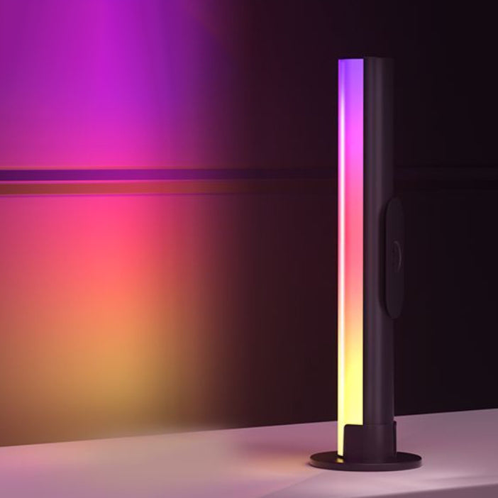 مصباح طاولة LED بتقنية البلوتوث واتصال USB مصنوع من ABS وPC بشريط تصميم بسيط وحديث للدراسة 