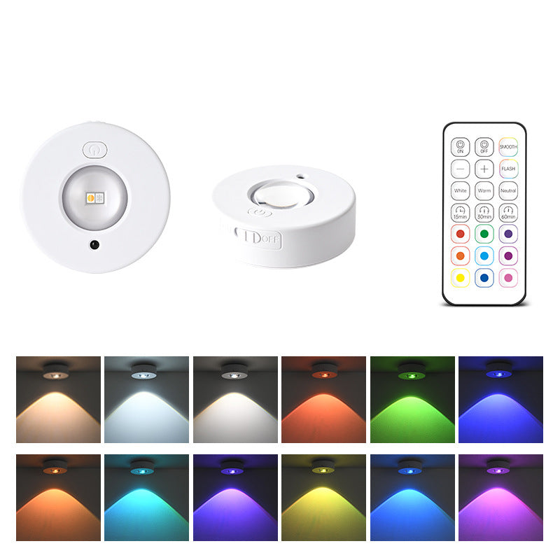 Moderne unbedeutende ABS wiederaufladbare runde LED-Deckenleuchte RGB für Schlafzimmer 