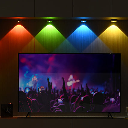 Moderne unbedeutende ABS wiederaufladbare runde LED-Deckenleuchte RGB für Schlafzimmer 