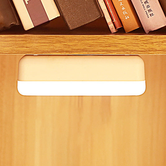 مصباح حائط LED مستطيل بشريط بلاستيكي قابل لإعادة الشحن بتصميم حديث وبسيط مع شفط مغناطيسي، إضاءة ليلية للدراسة 