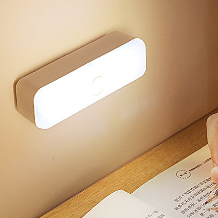 مصباح حائط LED مستطيل بشريط بلاستيكي قابل لإعادة الشحن بتصميم حديث وبسيط مع شفط مغناطيسي، إضاءة ليلية للدراسة 