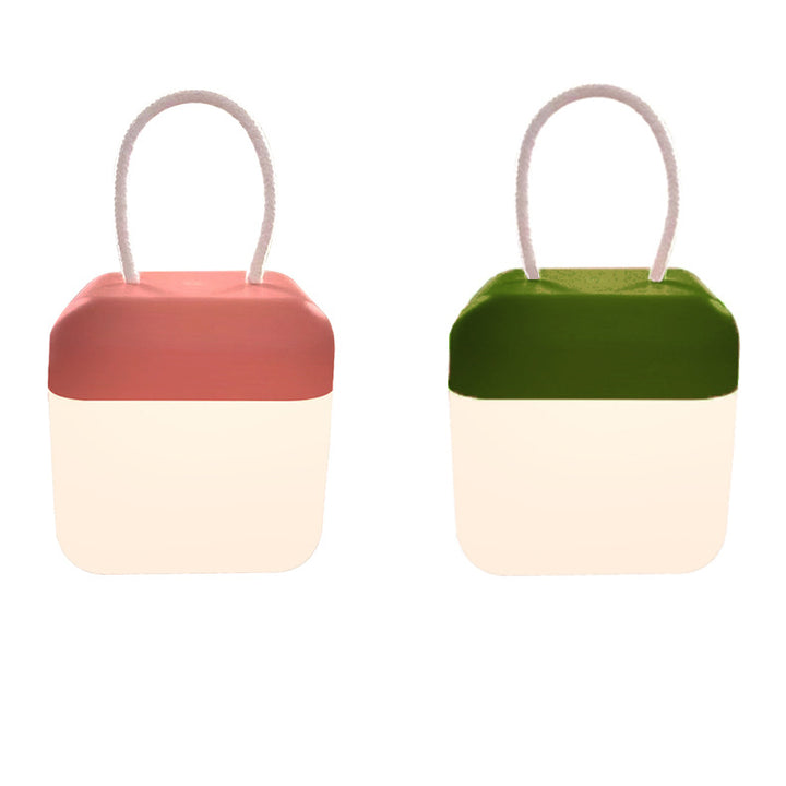 Éclairage paysager LED cylindrique portable rechargeable en ABS de simplicité moderne pour le jardin 
