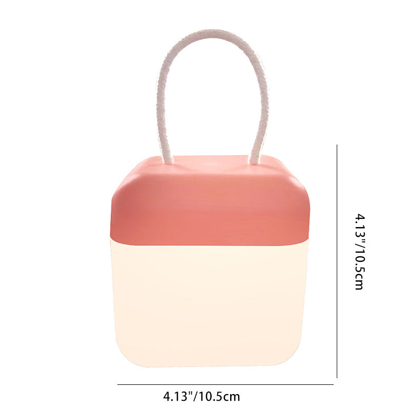 Éclairage paysager LED cylindrique portable rechargeable en ABS de simplicité moderne pour le jardin 