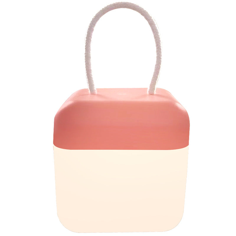 Éclairage paysager LED cylindrique portable rechargeable en ABS de simplicité moderne pour le jardin 