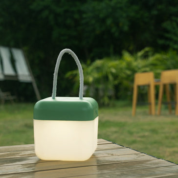 Éclairage paysager LED cylindrique portable rechargeable en ABS de simplicité moderne pour le jardin 