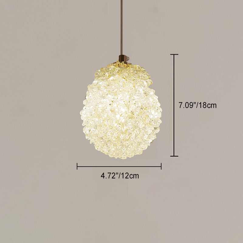 Moderne Luxus Kristall Eisen Waben Ball 1-Licht Pendelleuchte für Esszimmer 