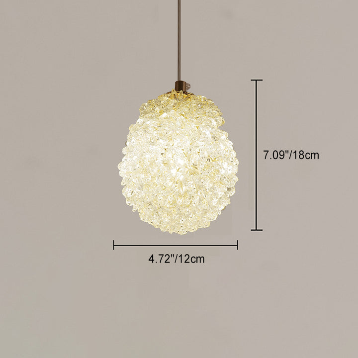 Moderne Luxus Kristall Eisen Waben Ball 1-Licht Pendelleuchte für Esszimmer 