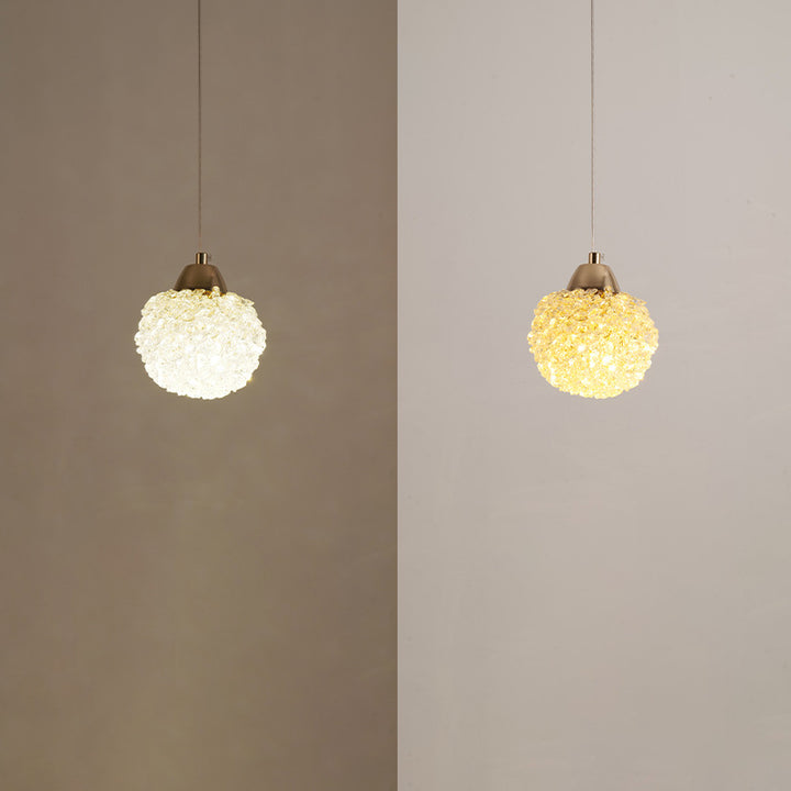 Moderne Luxus Kristall Eisen Waben Ball 1-Licht Pendelleuchte für Esszimmer 