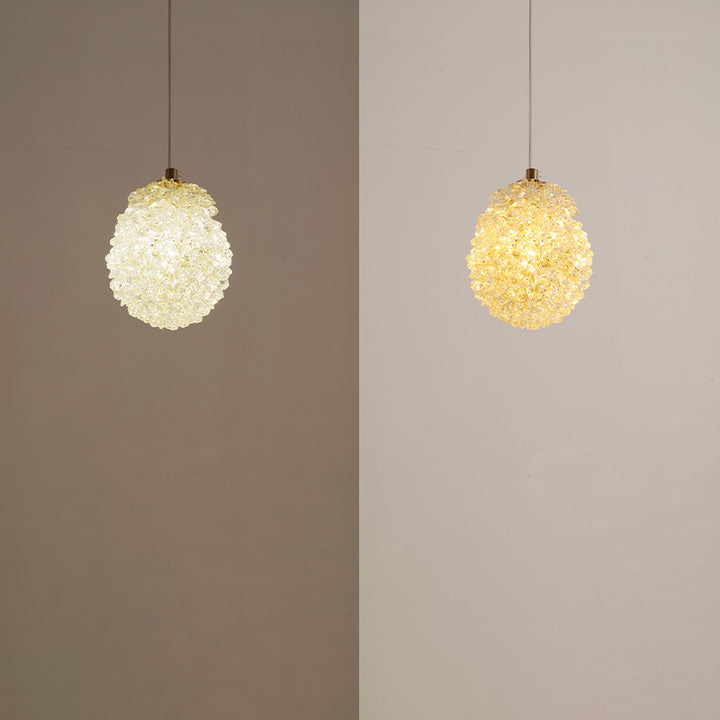 Moderne Luxus Kristall Eisen Waben Ball 1-Licht Pendelleuchte für Esszimmer 