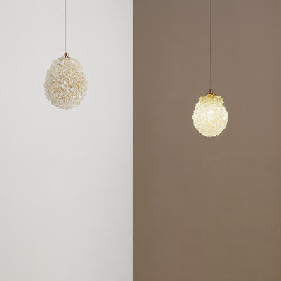 Moderne Luxus Kristall Eisen Waben Ball 1-Licht Pendelleuchte für Esszimmer 