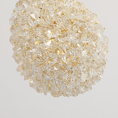 Moderne Luxus Kristall Eisen Waben Ball 1-Licht Pendelleuchte für Esszimmer 