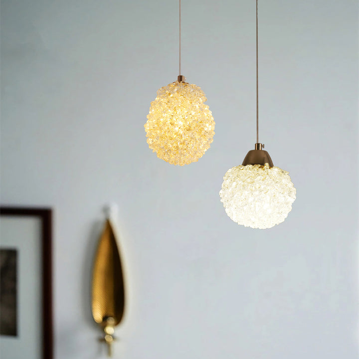 Moderne Luxus Kristall Eisen Waben Ball 1-Licht Pendelleuchte für Esszimmer 
