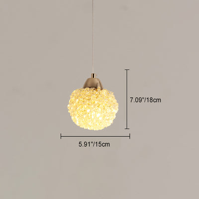 Moderne Luxus Kristall Eisen Waben Ball 1-Licht Pendelleuchte für Esszimmer 