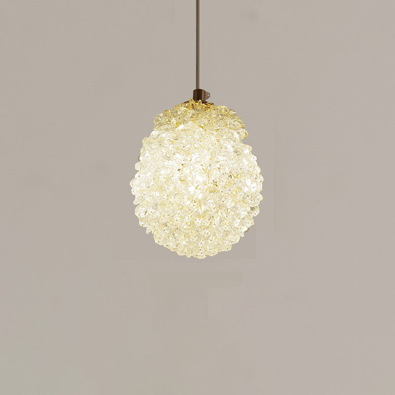 Moderne Luxus Kristall Eisen Waben Ball 1-Licht Pendelleuchte für Esszimmer 