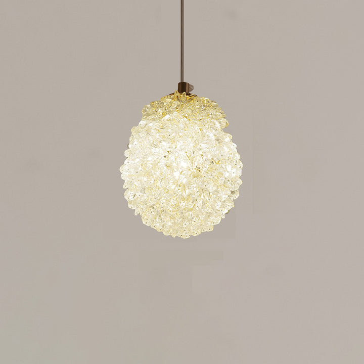 Moderne Luxus Kristall Eisen Waben Ball 1-Licht Pendelleuchte für Esszimmer 