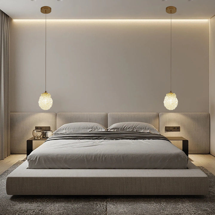 Moderne Luxus Kristall Eisen Waben Ball 1-Licht Pendelleuchte für Esszimmer 