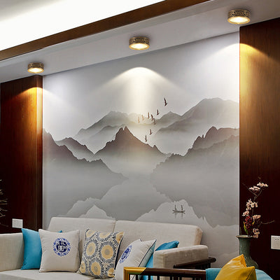 Traditionelle Chinesische Messing Aluminium Runde Pferd LED Downlight Unterputz Deckenleuchte Für Wohnzimmer 
