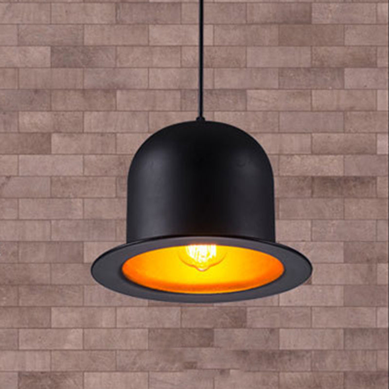 Zeitgenössische kreative Hut Zylinder Aluminium Metall 1-Licht Pendelleuchte für Esszimmer 