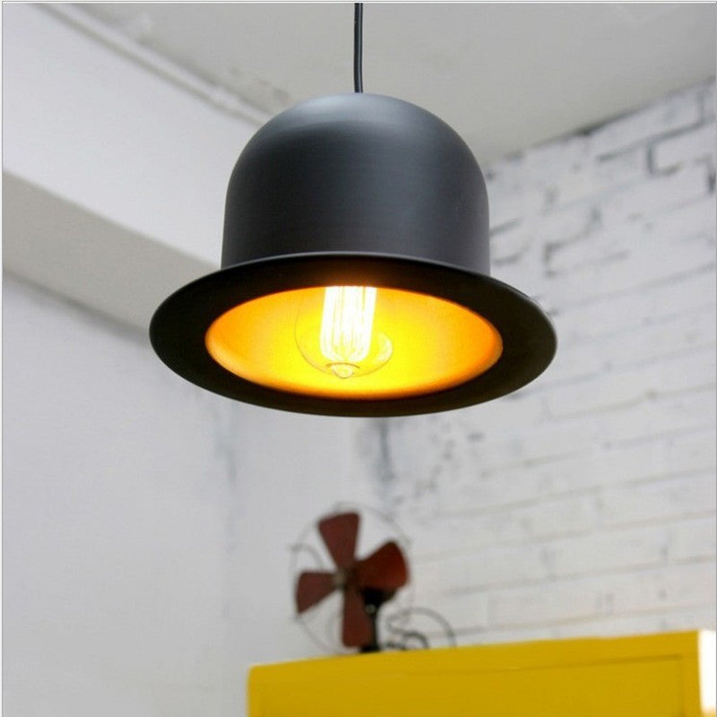Zeitgenössische kreative Hut Zylinder Aluminium Metall 1-Licht Pendelleuchte für Esszimmer 