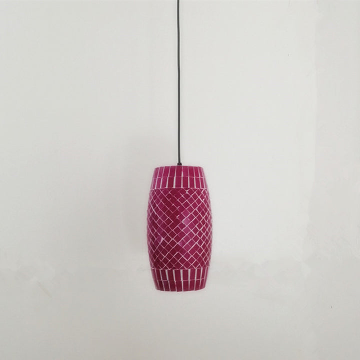 Zeitgenössische Küstenglas Zylinder Mosaik 1/2 Licht Pendelleuchte für Esszimmer 